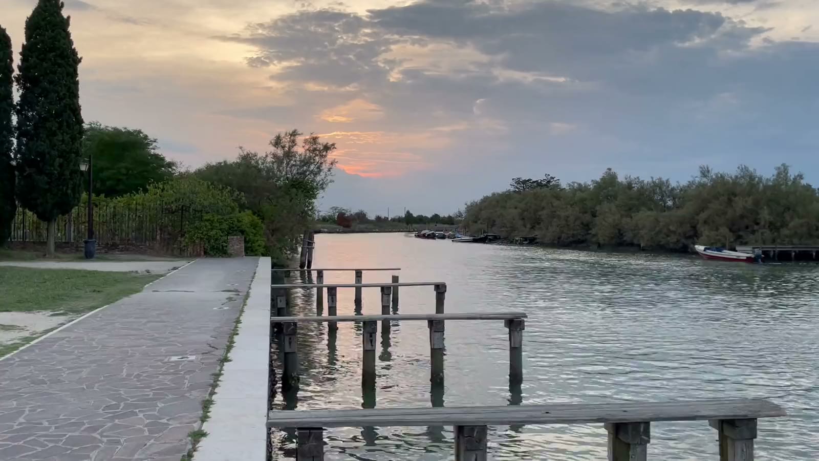 Moorings on the island of Torcello at dusk